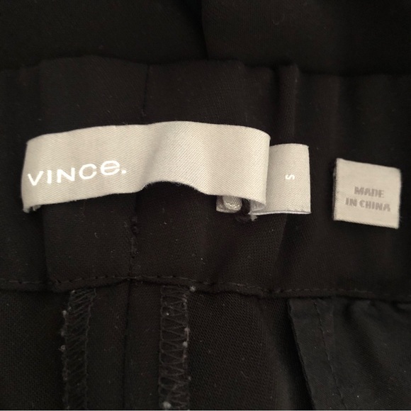 Vince Black Dress High Waisted Cropped Trousers Size S - Picture 7 of 10